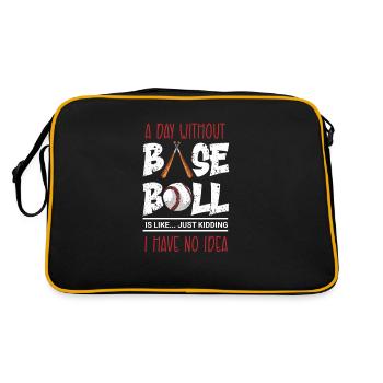 Baseball Présent Homerun Joueur de baseball Athlète - Sac Retro - noir/or - Dos