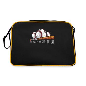 Baseball présent home run joueur de baseball athlète - Sac Retro - noir/or - Dos