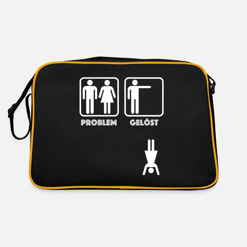 Problem gelöst | lustige Sprüche, Sarkasmus Retro Tasche