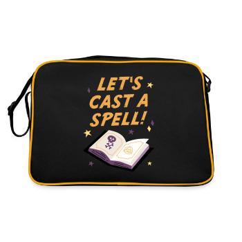 Jetons un sort, Halloween - Sac Retro - noir/or - Dos