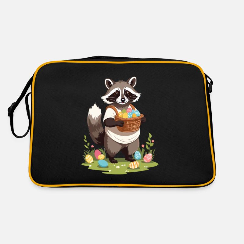 Costume mignon de lapin de Pâques raton laveur drôle Sac Retro