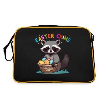 Drôle De Costume De Raton Laveur Oeufs De Pâques Mignons - Sac Retro - noir/or - Dos