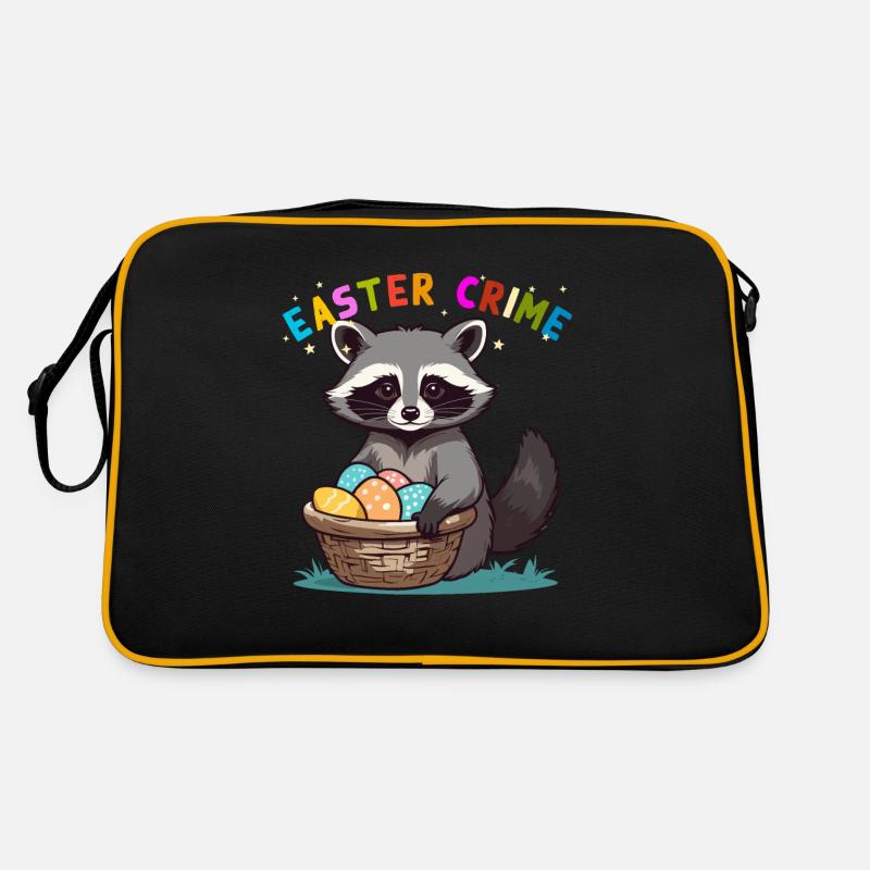 Drôle De Costume De Raton Laveur Oeufs De Pâques Mignons Sac Retro