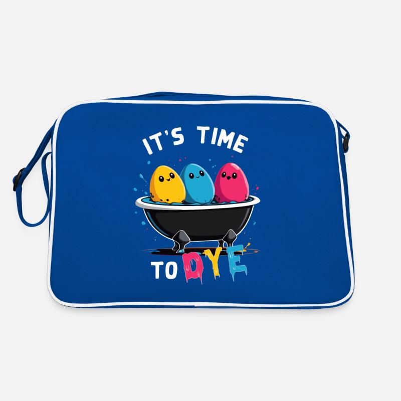 Egg Dyeing Saying Funny Colors for Easter Retro Bag