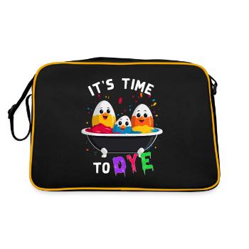 Oeuf Couleurs Humour Coloré Artiste Drôle Pâques - Sac Retro - noir/or - Dos