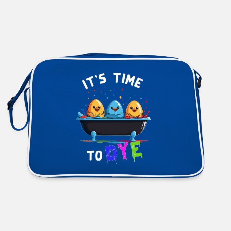 Funny Egg Dyeing Colors for Easter Artist Retro Bag