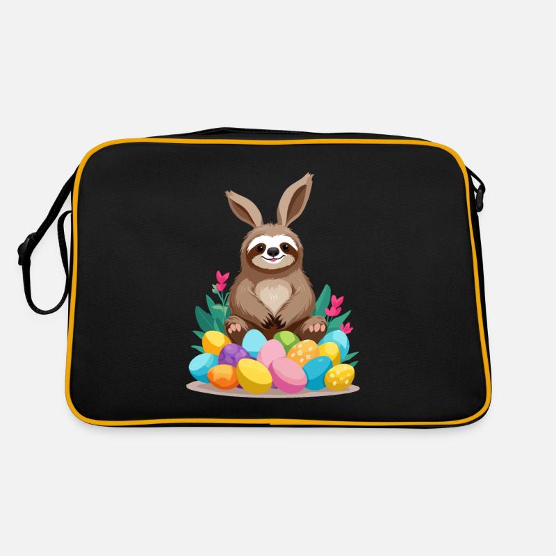 Funny Sloth Easter Bunny Cute Iconic Retro Bag
