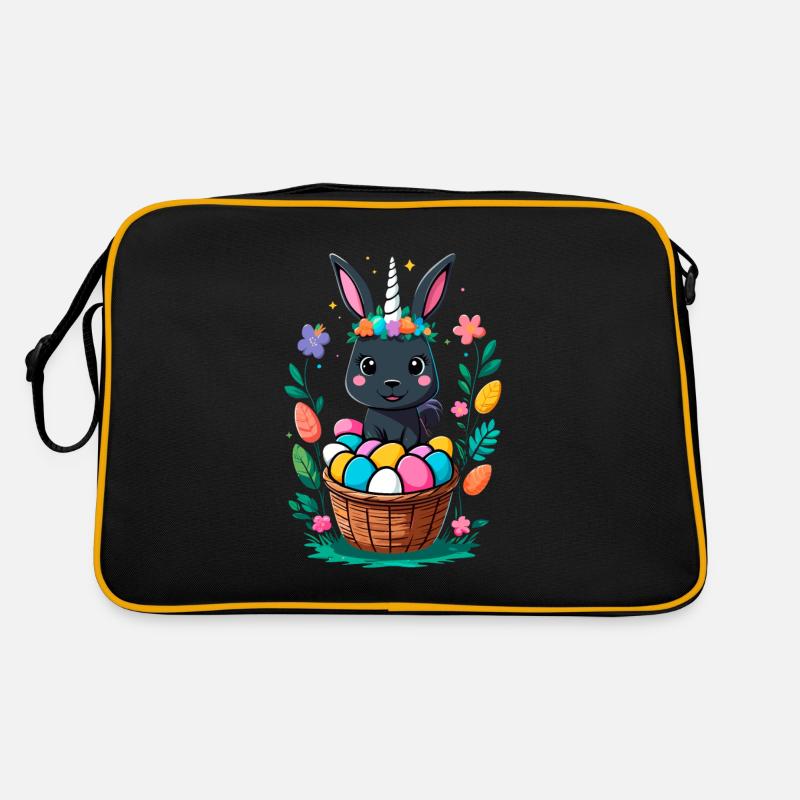 Funny Unicorn Easter Bunny Cute Easter Unicorn Retro Bag