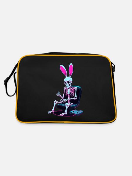 Easter Bunny Gamer Iconic Easter Gaming - Retro Bag - black/gold - Back