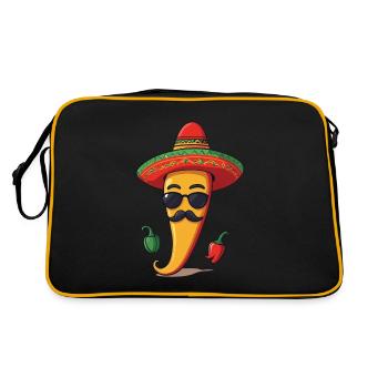 Aesthetic Chili Streetwear Hot Scoville Style - Retro Bag - black/gold - Back