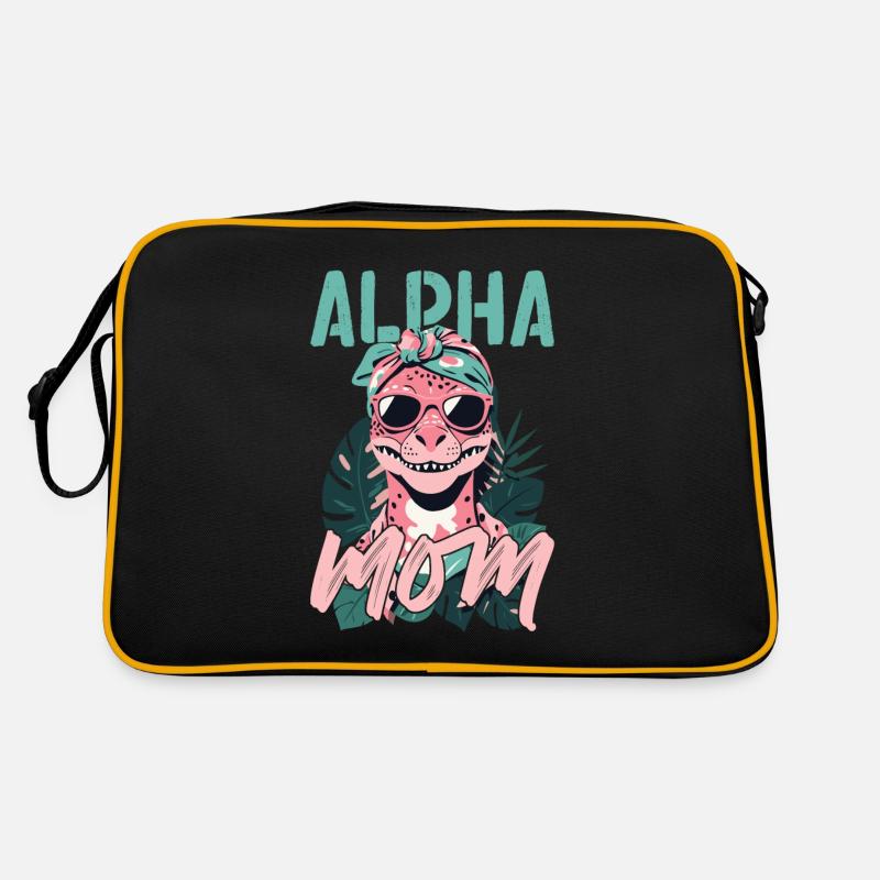 Alpha Mom Funny Dinosaur Mom Cool Dinos Retro Bag
