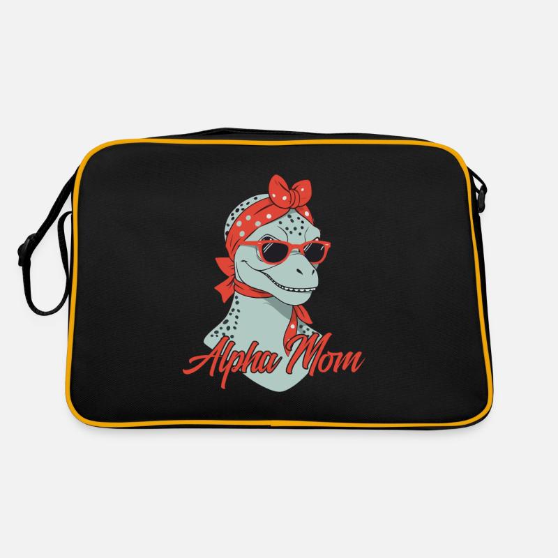 Alpha Mom Funny Dinosaur Mom Cool Dinosaur Retro Bag