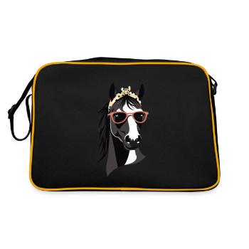 Maman Cheval Cheval Amant Mère Cheval Fille - Sac Retro - noir/or - Dos