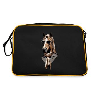 Maman Cheval Cheval Amant Maman Élégant - Sac Retro - noir/or - Dos
