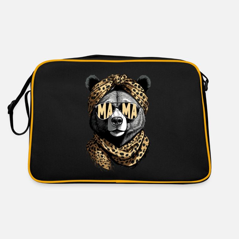 Lustiger Mama Bär Mutter Bärin Muttertag Retro Tasche