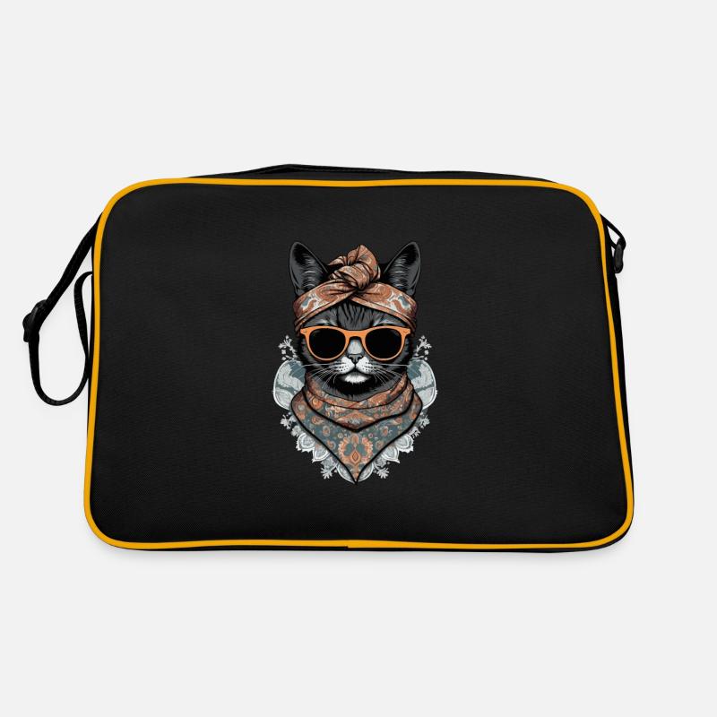Mignonne maman chat chat maman avec style Sac Retro