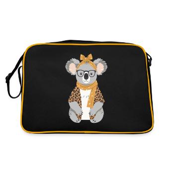 Funny Koala Mom Cute Mom Koala Bear Love - Retro Bag - black/gold - Back