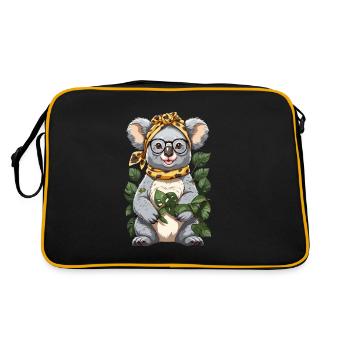 Funny Koala Mom Cute Mom Koala Bear Love - Retro Bag - black/gold - Back