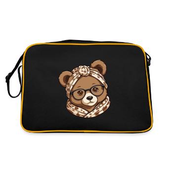Drôle Maman Ours Mère Ours Ours Amoureux de l’Ours - Sac Retro - noir/or - Dos