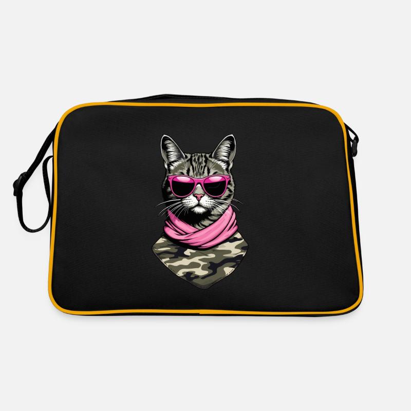 Mignonne maman chat chat maman avec style Sac Retro