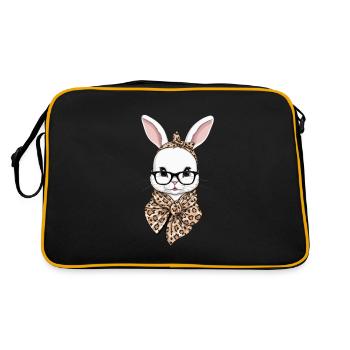 Maman Lapin Mignon Lapin Maman Mignon Lapin de Pâques - Sac Retro - noir/or - Dos