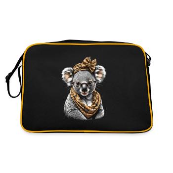 Funny Koala Mom Cute Mom Koala Bear - Retro Bag - black/gold - Back