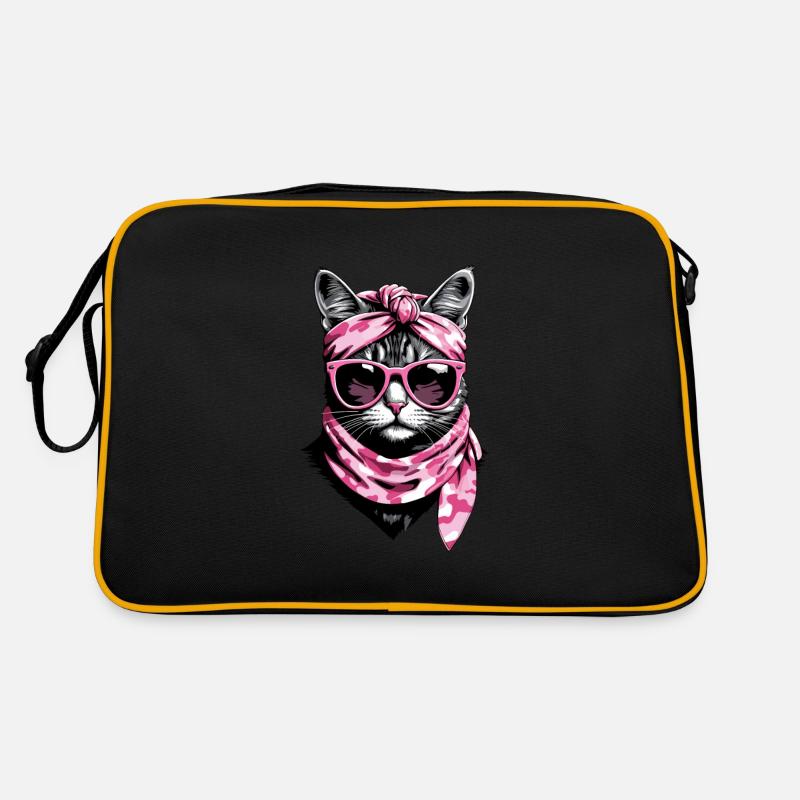 Mignonne maman chat chat maman avec style Sac Retro