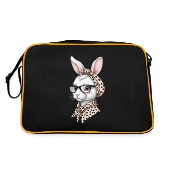 Maman Lapin Mignon Lapin Maman Mignon Lapin de Pâques - Sac Retro - noir/or - Dos