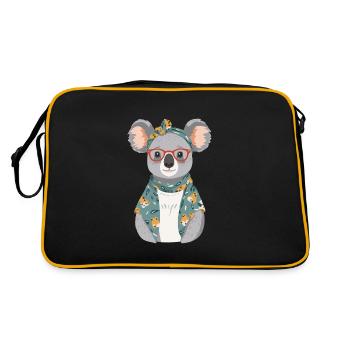 Funny Koala Mom Cute Mom Koala Bear - Retro Bag - black/gold - Back