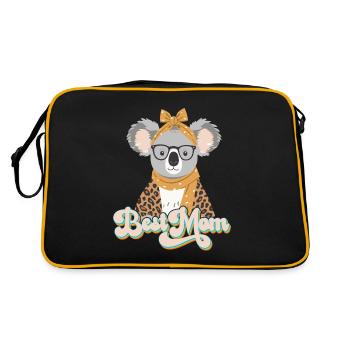 Funny Koala Mom Cute Mom Koala Bear - Retro Bag - black/gold - Back