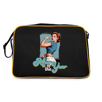 Mère de l’année - Fière du meilleur design de maman - Sac Retro - noir/or - Dos