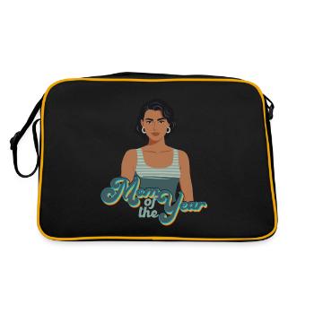 Mère de l’année Maman drôle Maman fière - Sac Retro - noir/or - Dos