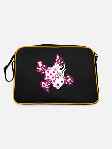 Glücksspiel - Retro Tasche - Schwarz/Gold