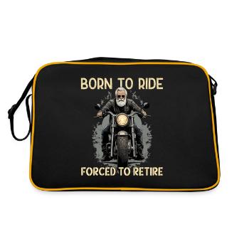 Drôle de retraité disant design de moto vintage - Sac Retro - noir/or - Dos