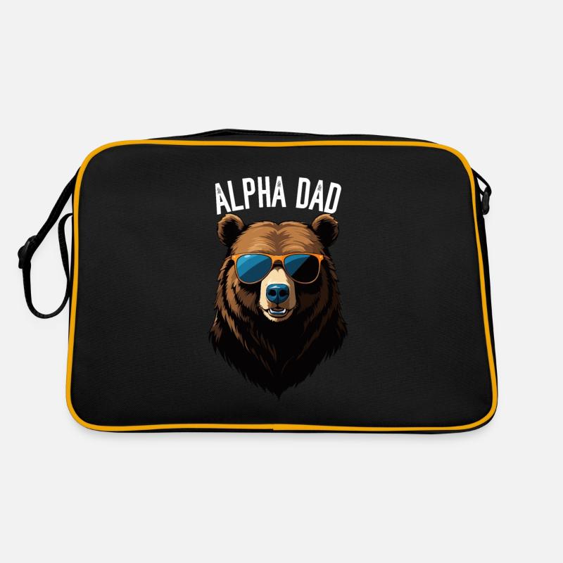 Alpha Dad Funny Bear Father Perfect Style Retro Bag
