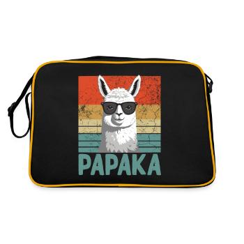 Papaka Le papa alpaga parfait papa drôle - Sac Retro - noir/or - Dos