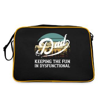Humour fête des pères en disant style parfait - Sac Retro - noir/or - Dos