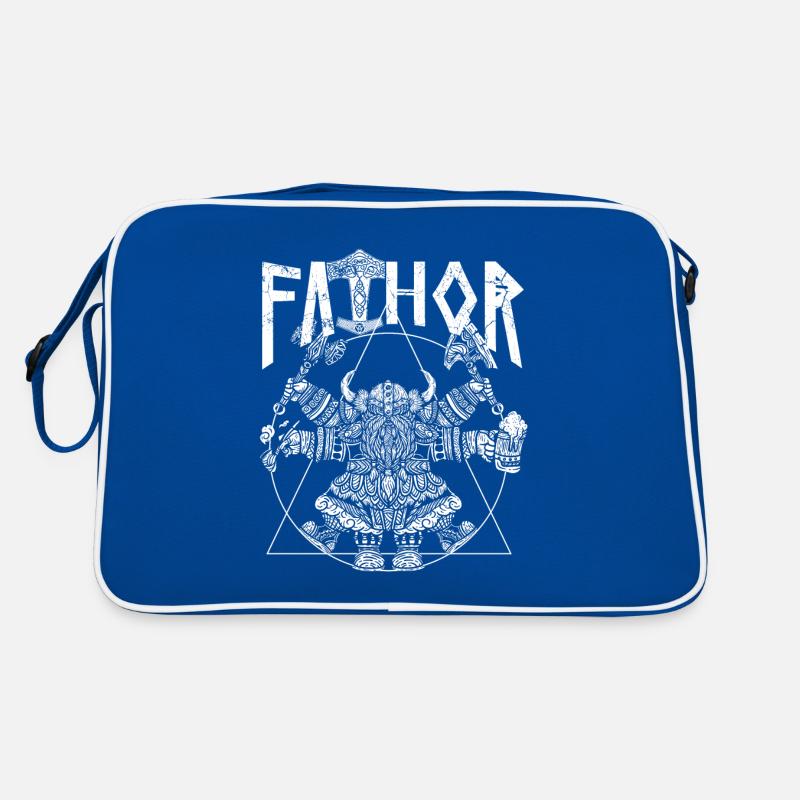 Wikinger Papa Vathor Lustiges Wikinger Design Retro Tasche