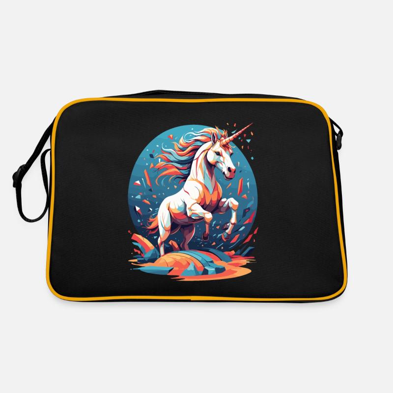 Einzigartiges Geburtstag Motiv Lustige Einhörner Retro Tasche
