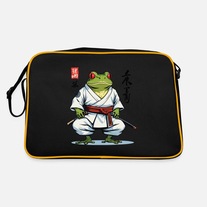 Samurai Frosch Vintage Ukiyo-e Stil Aesthetic Retro Tasche