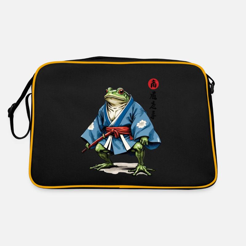Samurai Frosch Vintage Ukiyo-e Stil Samurai Kunst Retro Tasche