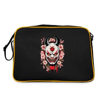 Oni Demons Masque Samouraï Culture démoniaque japonaise - Sac Retro - noir/or - Dos