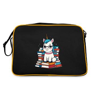 Mignon rat de bibliothèque licorne Créatures mythiques magiques - Sac Retro - noir/or - Dos