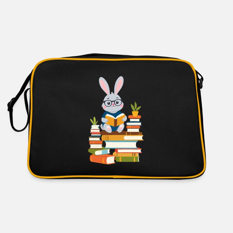 Lapin de lecture Passionné de livres Sac Retro