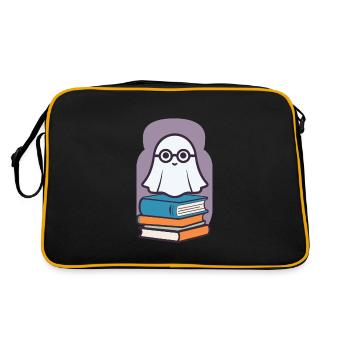 Amateur de livres Style Halloween Ghost Bookish - Sac Retro - noir/or - Dos