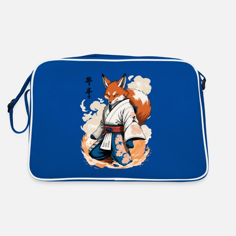 Kitsune Samouraï Renard Vintage Ukiyo-e Style Sac Retro