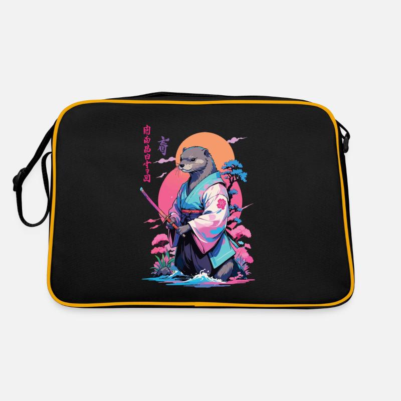 Esthétique samouraï loutre style Vaporwave Sac Retro