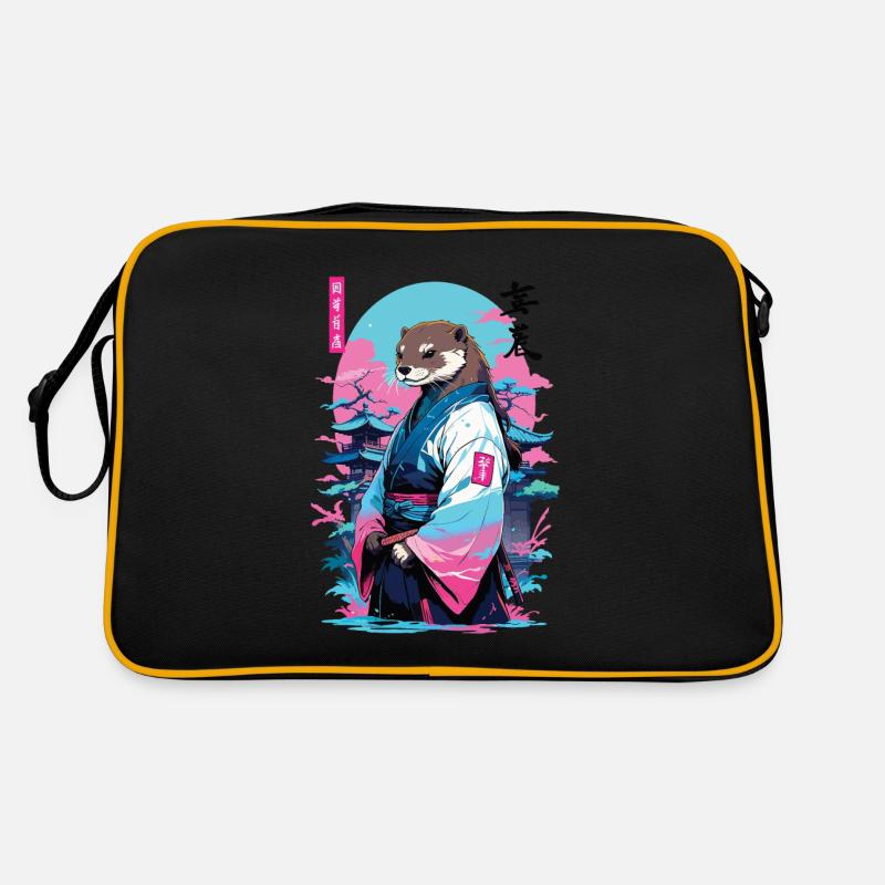 Esthétique samouraï loutre style Vaporwave Sac Retro