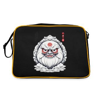 Japonais Daruma Esthétique Vintage Design - Sac Retro - noir/or - Dos