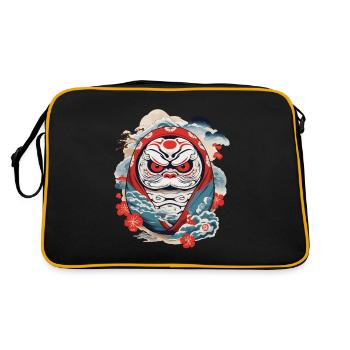 Daruma Japonais Esthétique Yokai Vintage - Sac Retro - noir/or - Dos